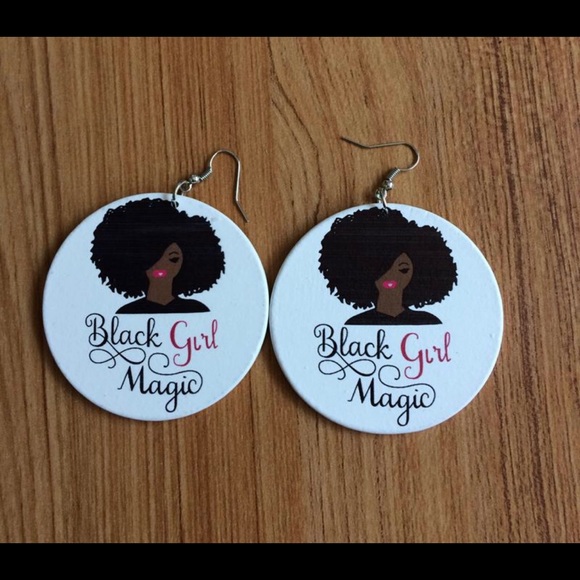 Black Girl Magic Earrings - Picture 2 of 3